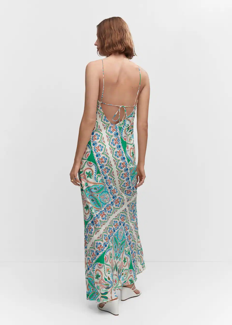 Halter-neck open-back dress