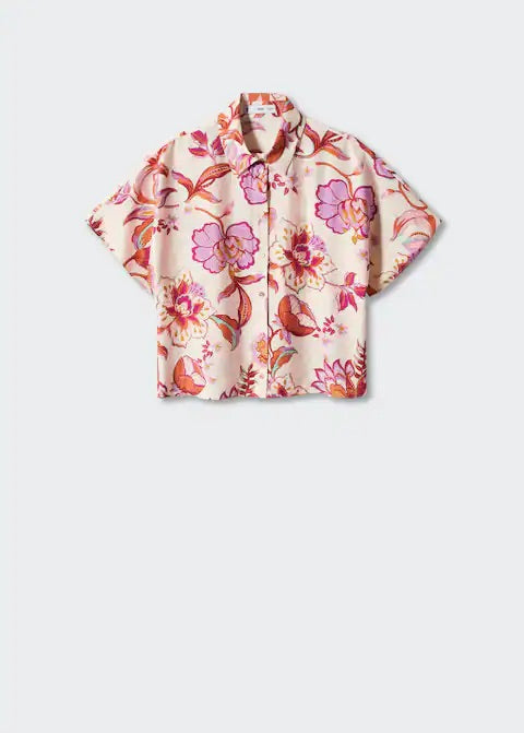 Buttoned printed shirt