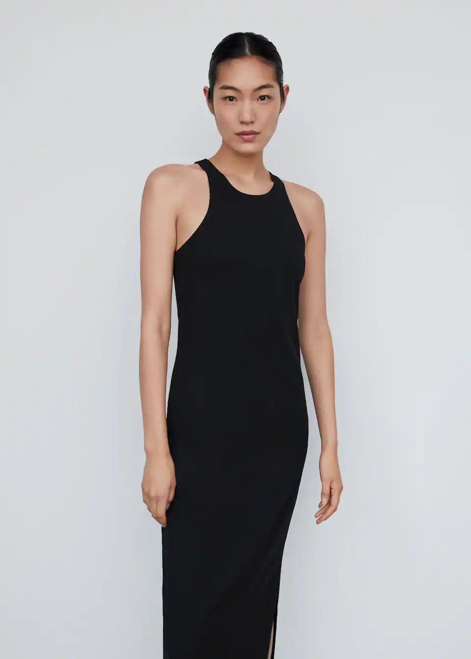 Midi-dress with slit