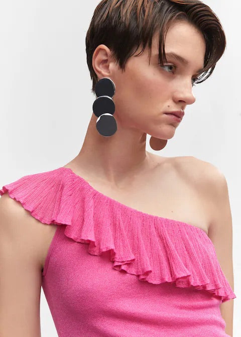 Asymmetrical ruffle top