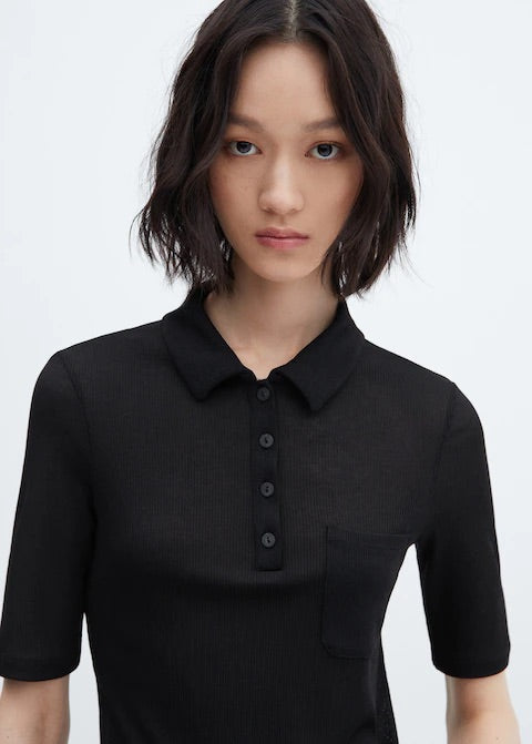 Patch pocket polo shirt