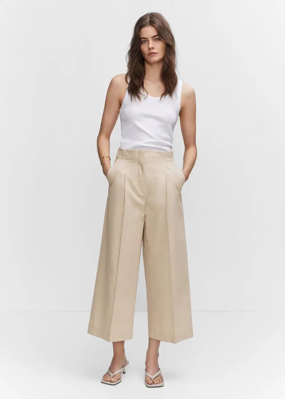 Cotton culotte trousers