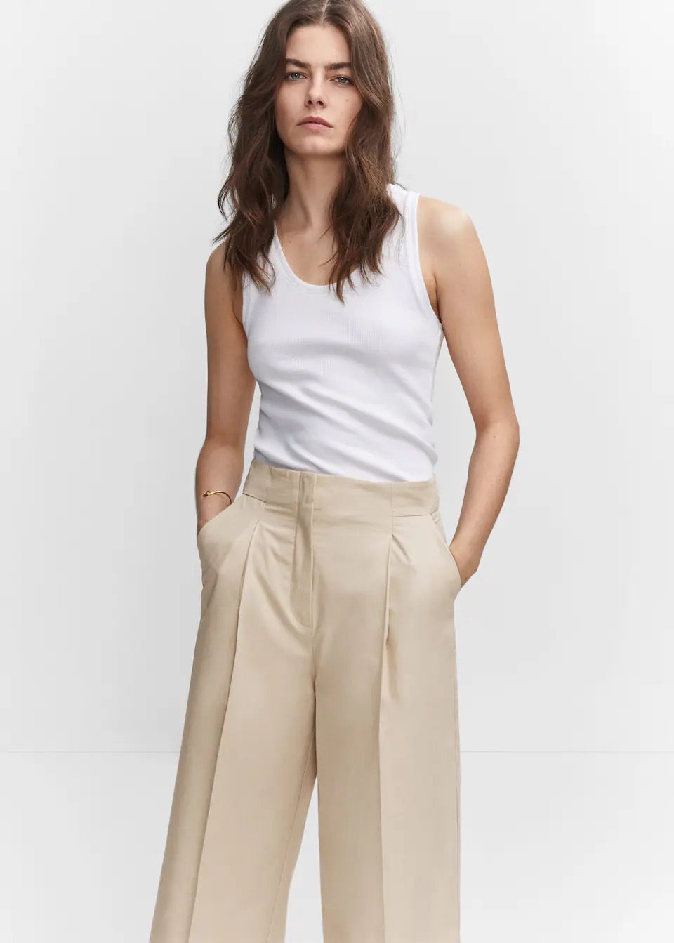 Cotton culotte trousers