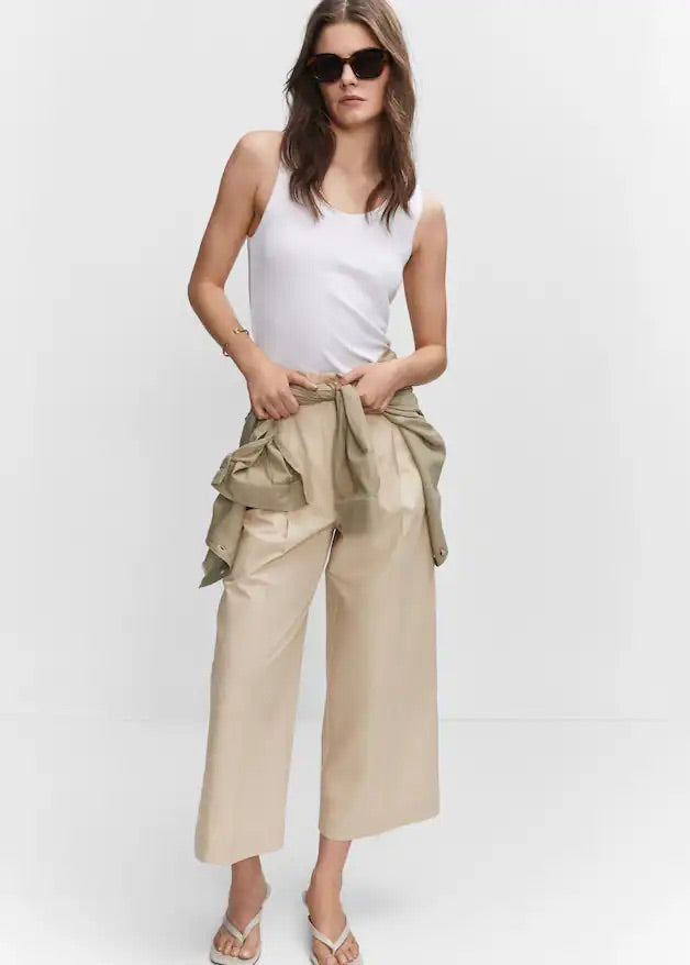 Cotton culotte trousers