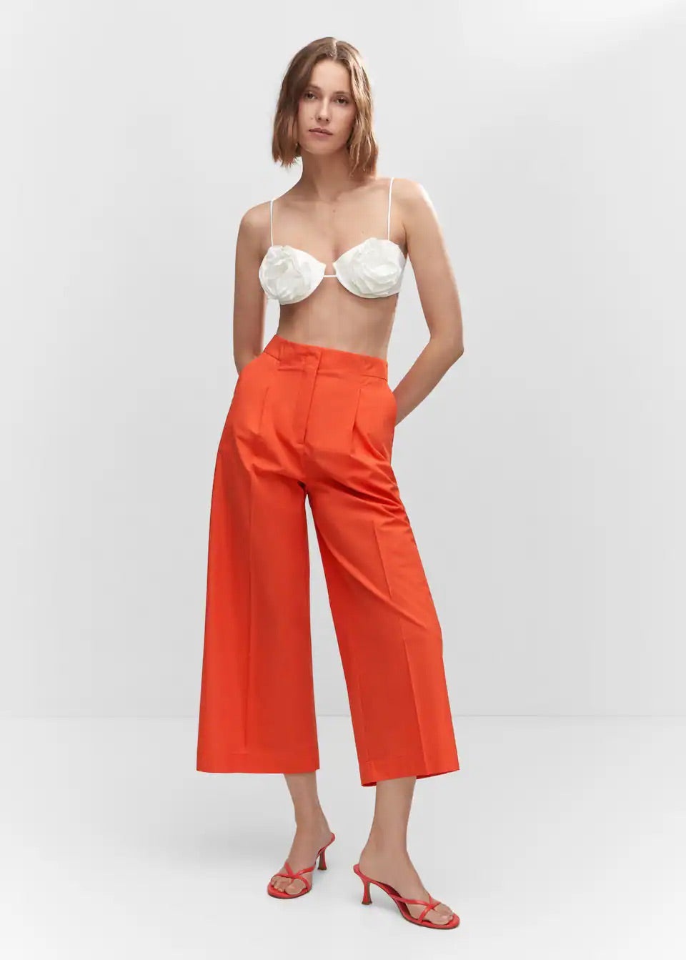 Cotton culotte trousers