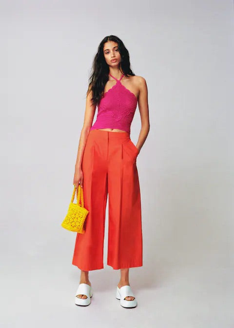 Cotton culotte trousers