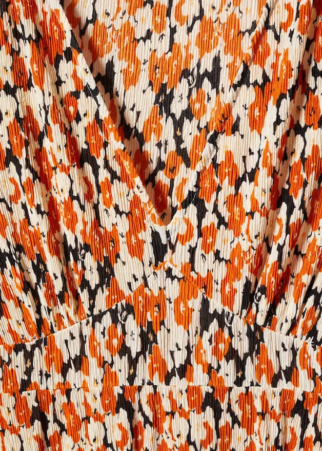 Printed textured dress