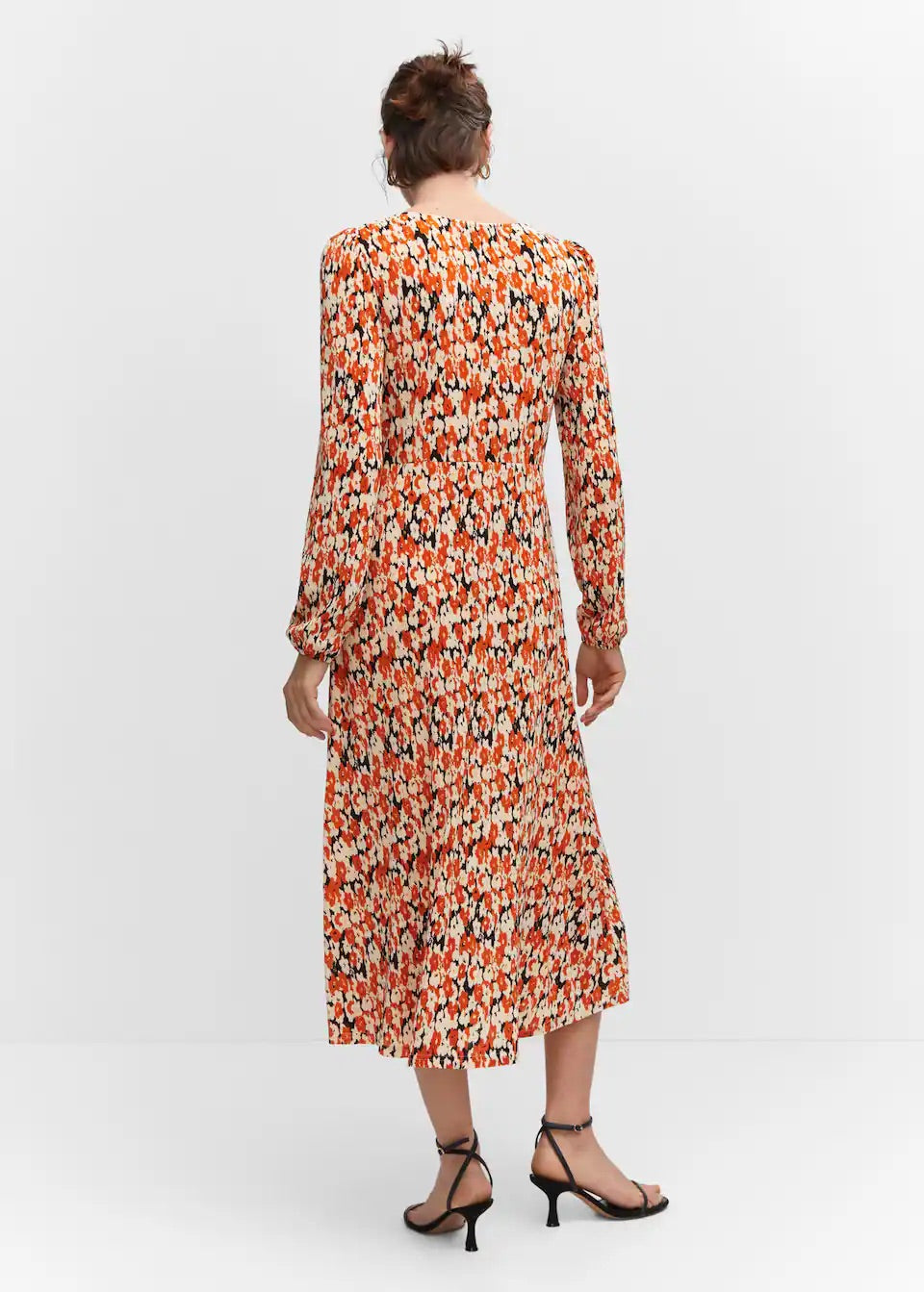 Printed textured dress