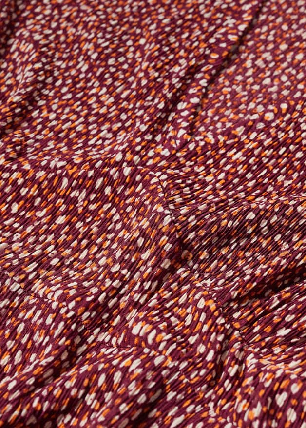 Printed textured dress