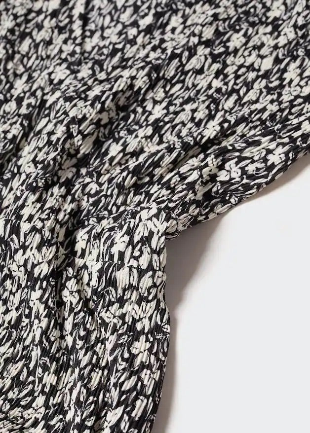 Printed textured dress