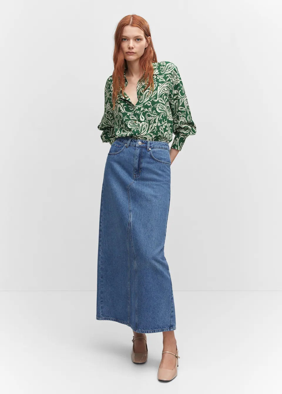 Printed flowy shirt