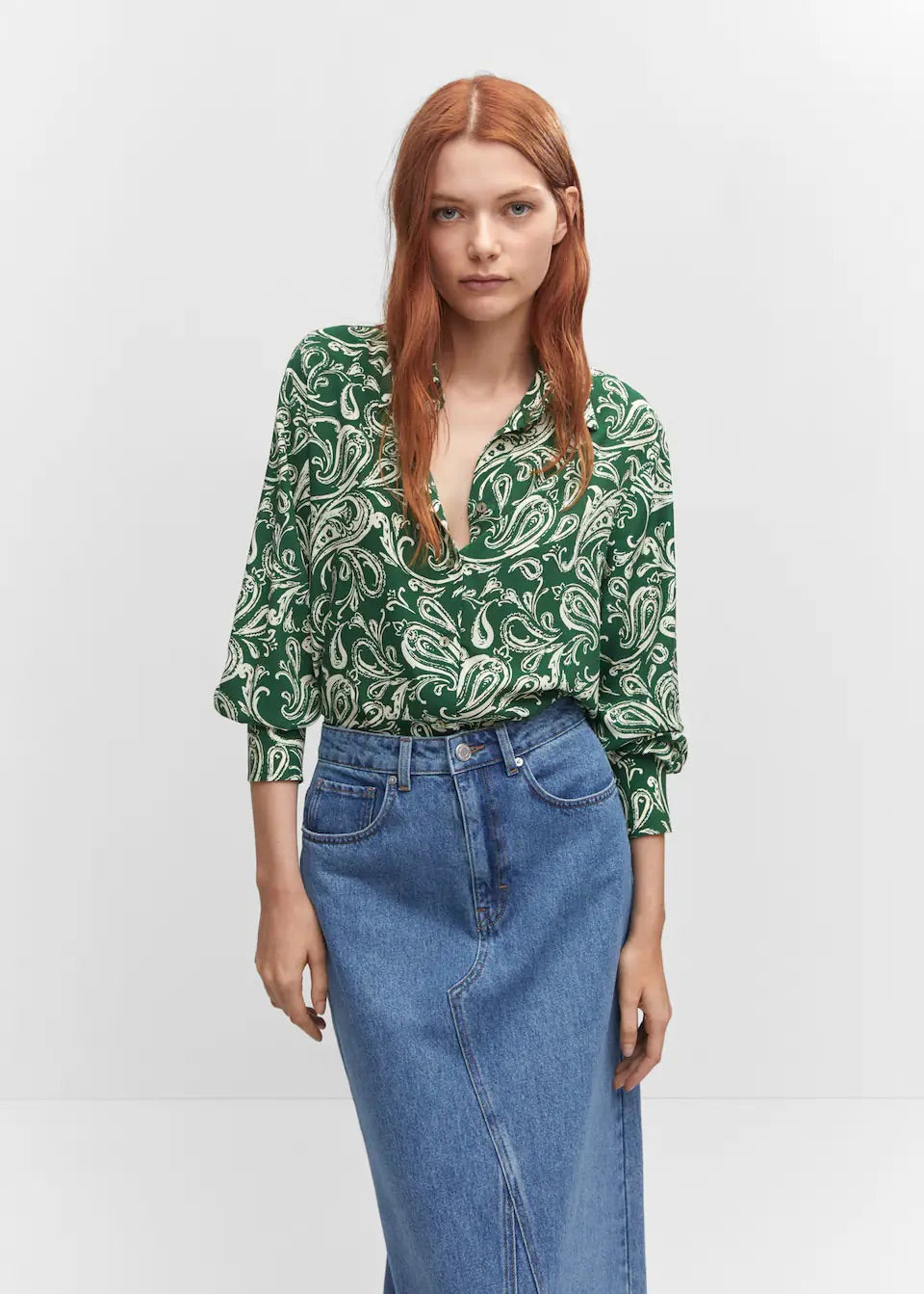 Printed flowy shirt