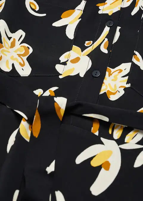 Printed shirt dress