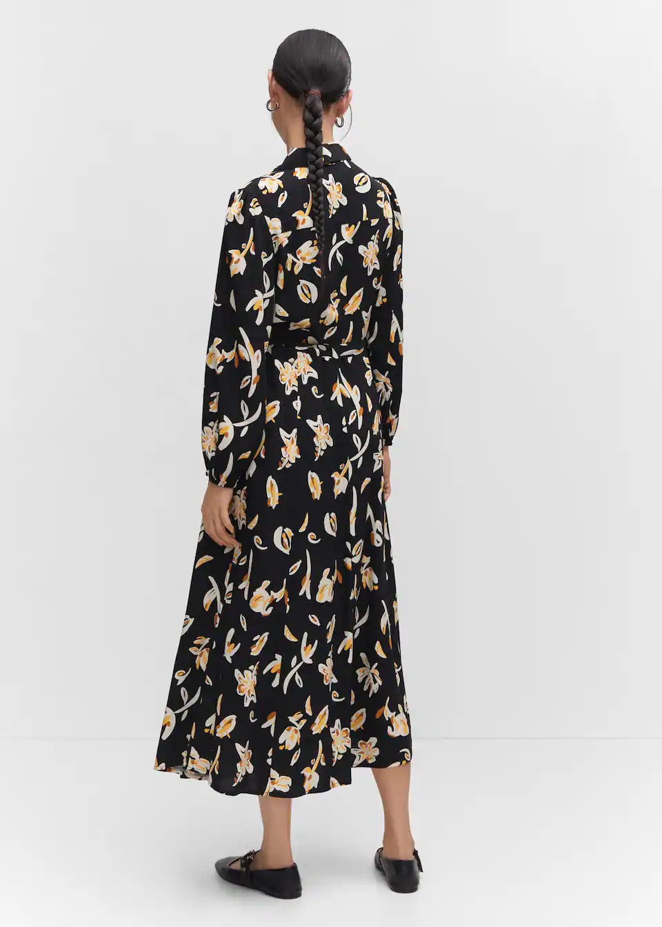 Printed shirt dress