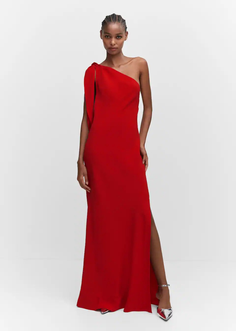 Asymmetric bow dress