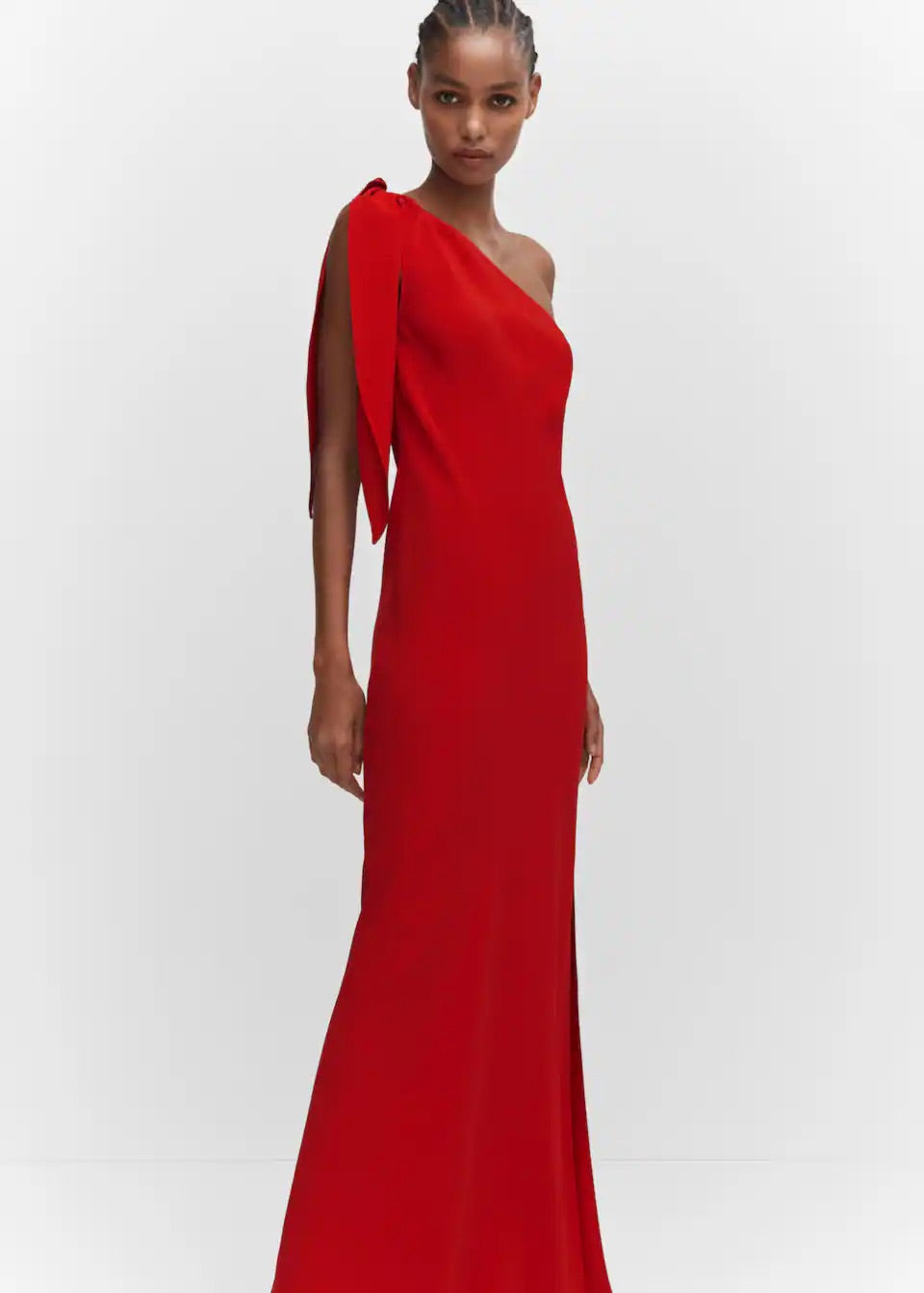Asymmetric bow dress