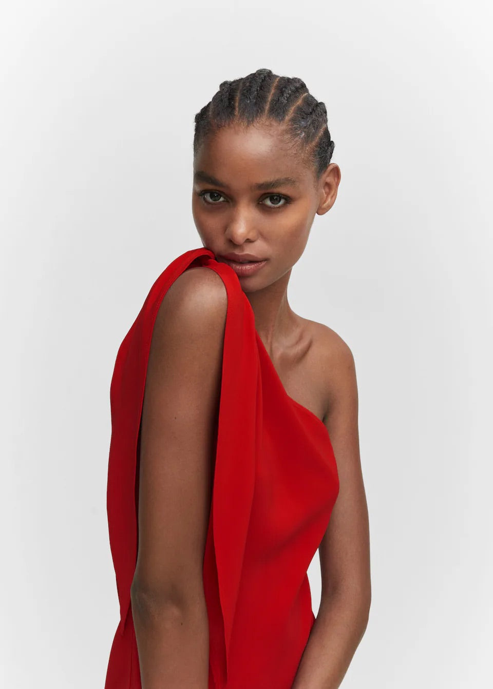 Asymmetric bow dress