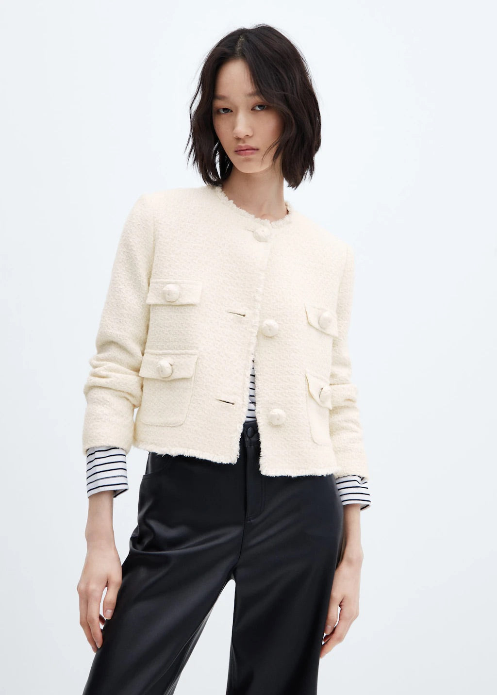 Pocket tweed jacket
