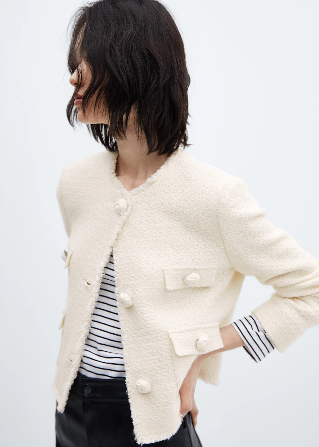 Pocket tweed jacket