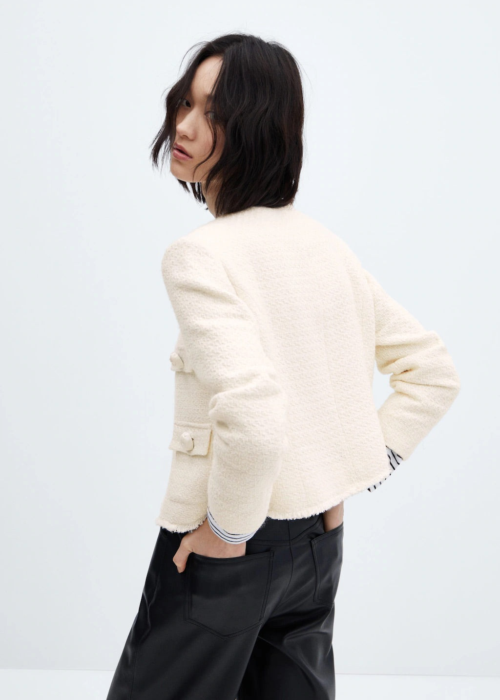 Pocket tweed jacket