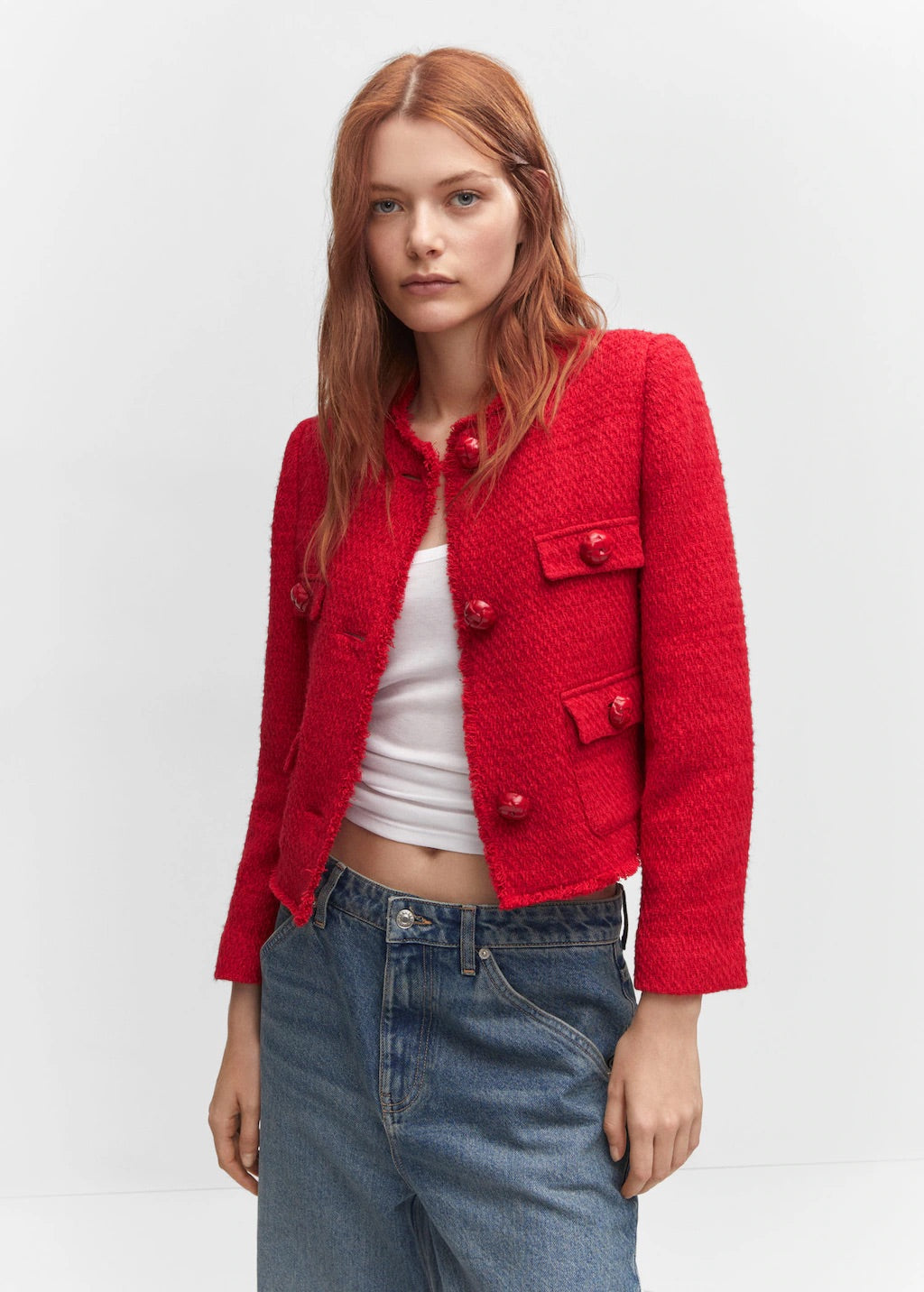 Pocket tweed jacket