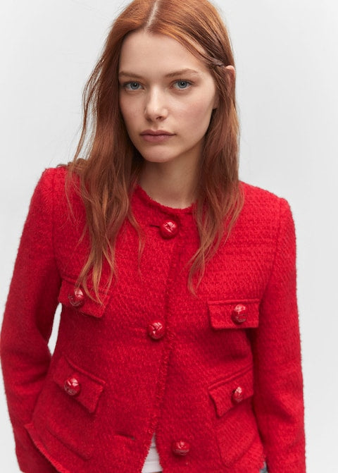 Pocket tweed jacket