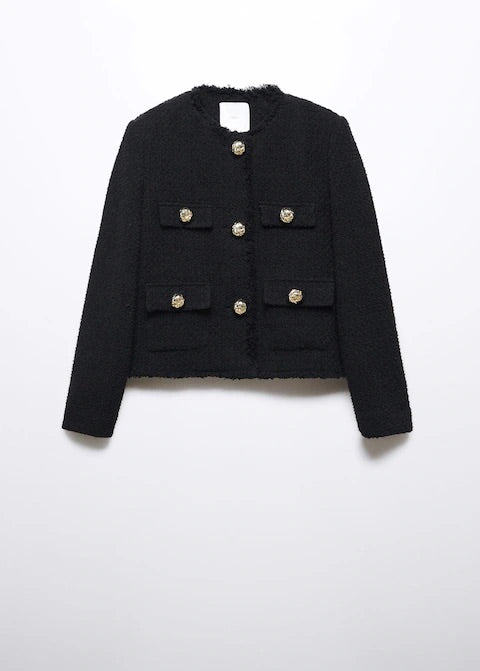 Pocket tweed jacket
