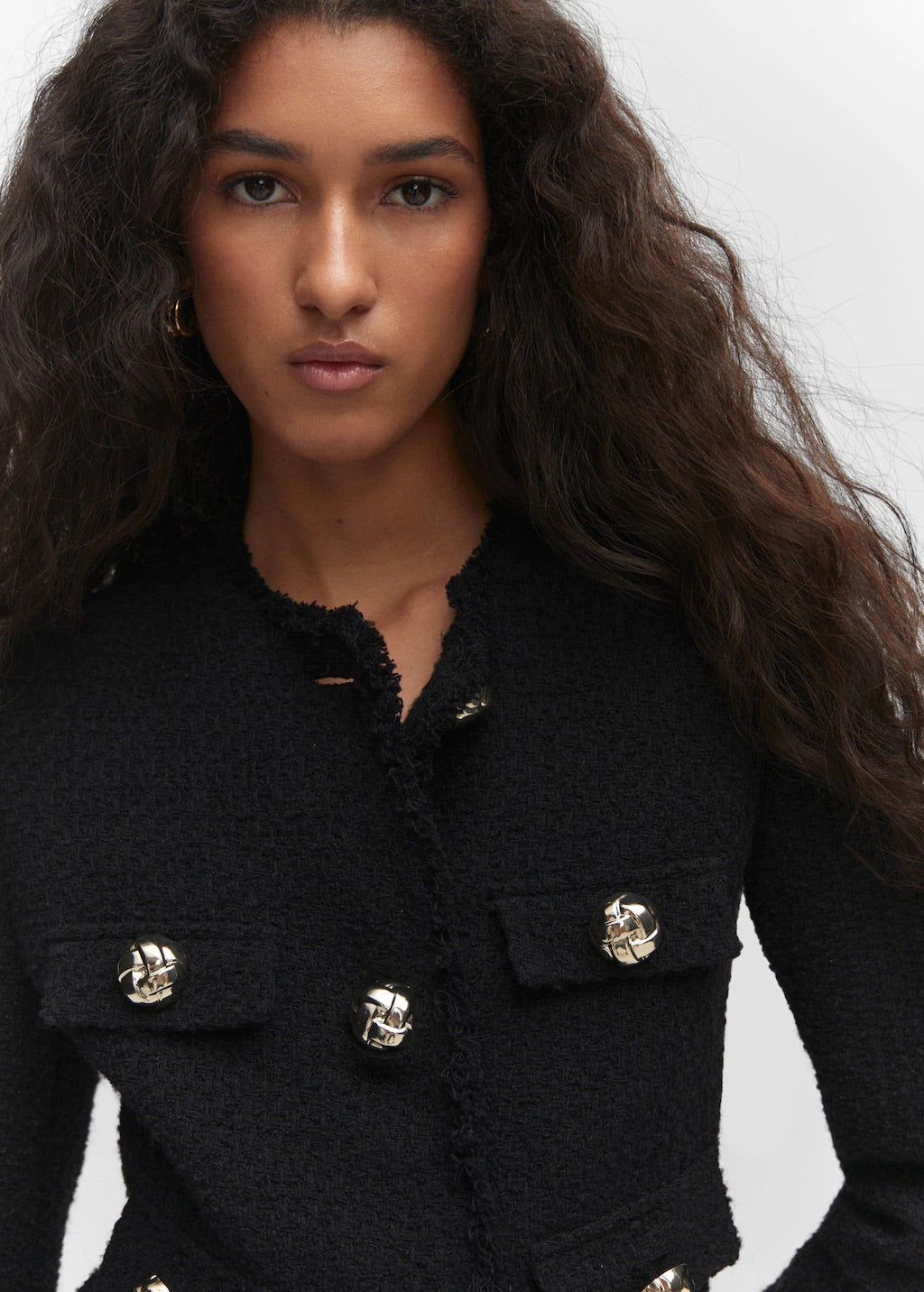 Pocket tweed jacket