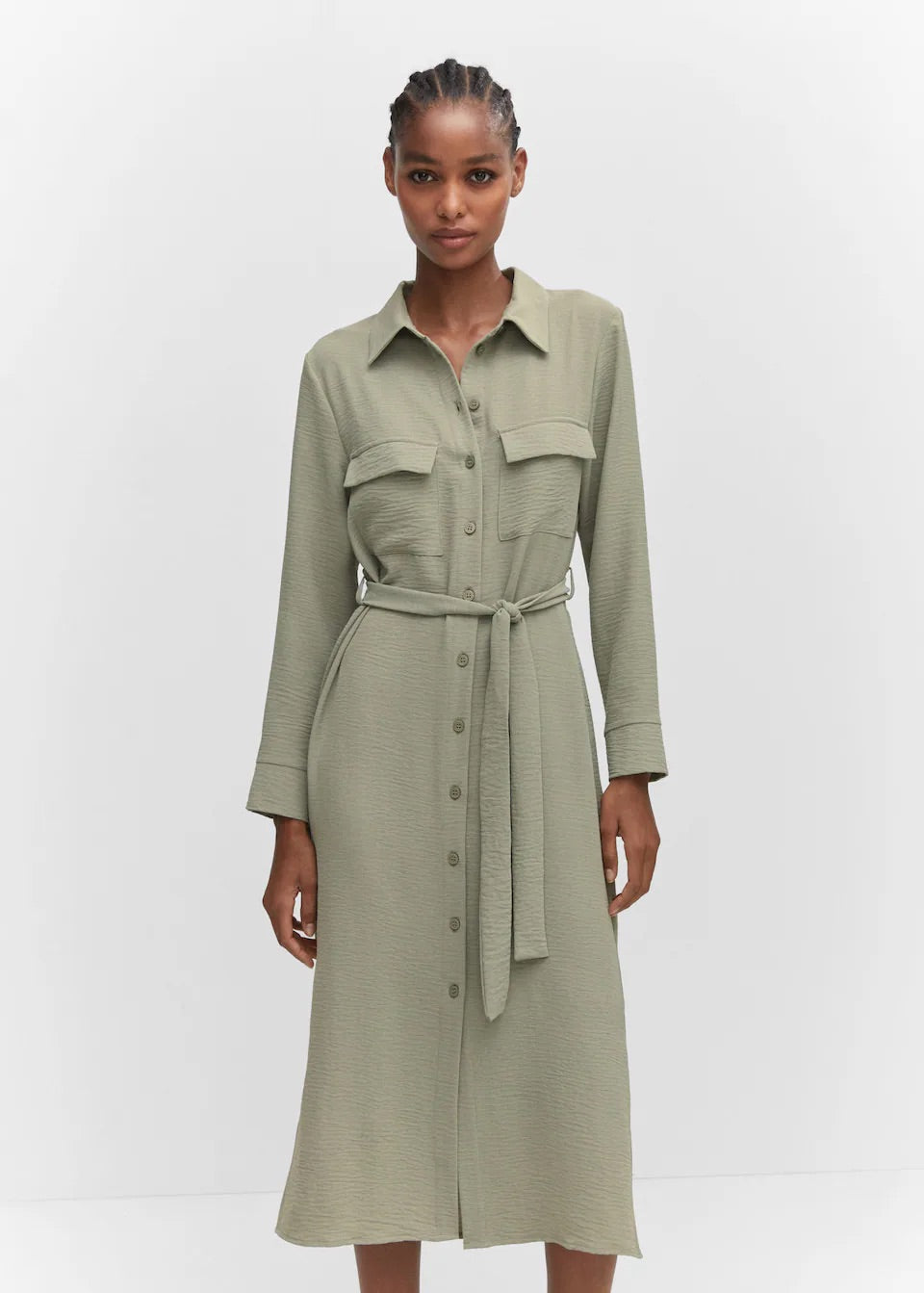 Bow shirt dress