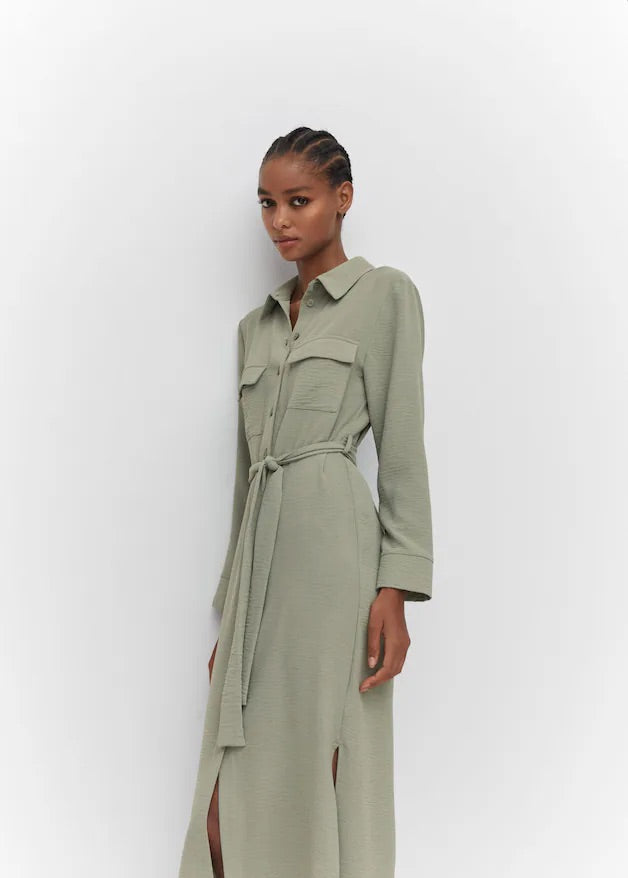 Bow shirt dress