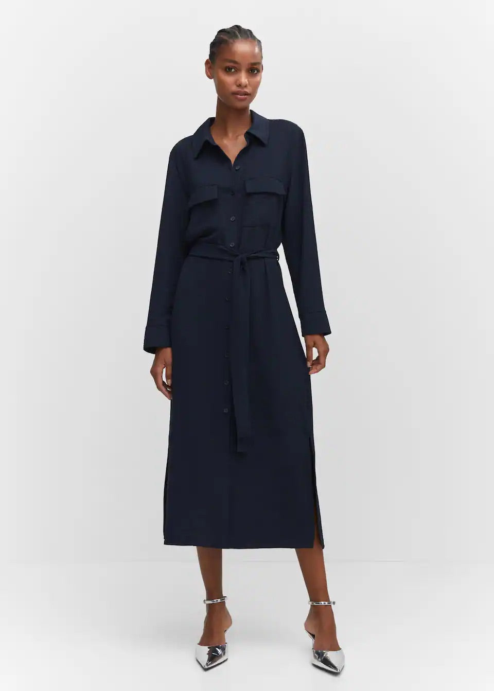 Bow shirt dress