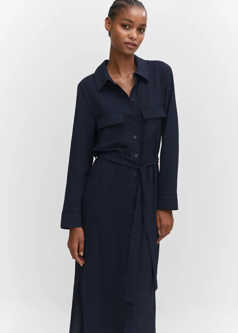 Bow shirt dress