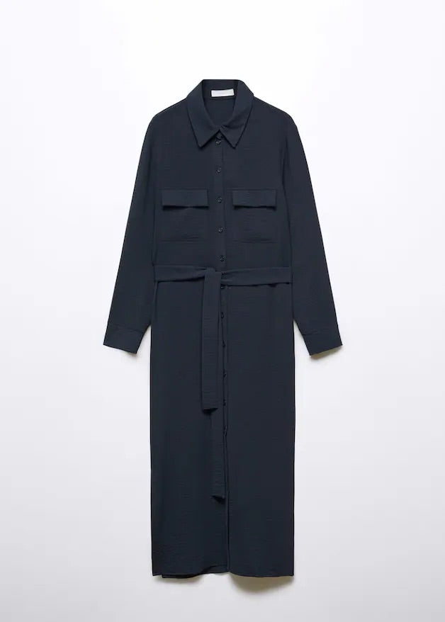 Bow shirt dress