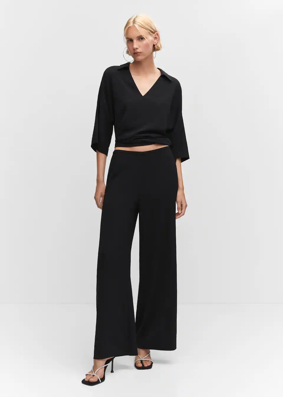 High-rise wideleg trousers