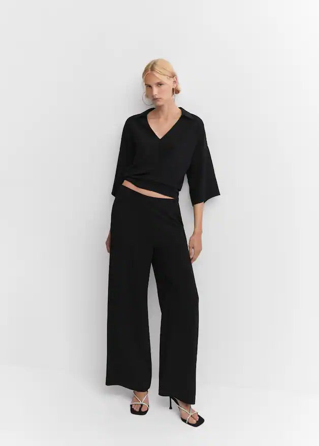 High-rise wideleg trousers