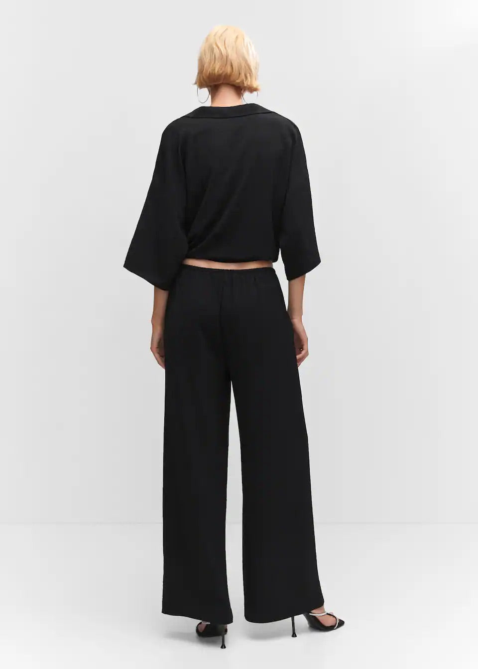 High-rise wideleg trousers