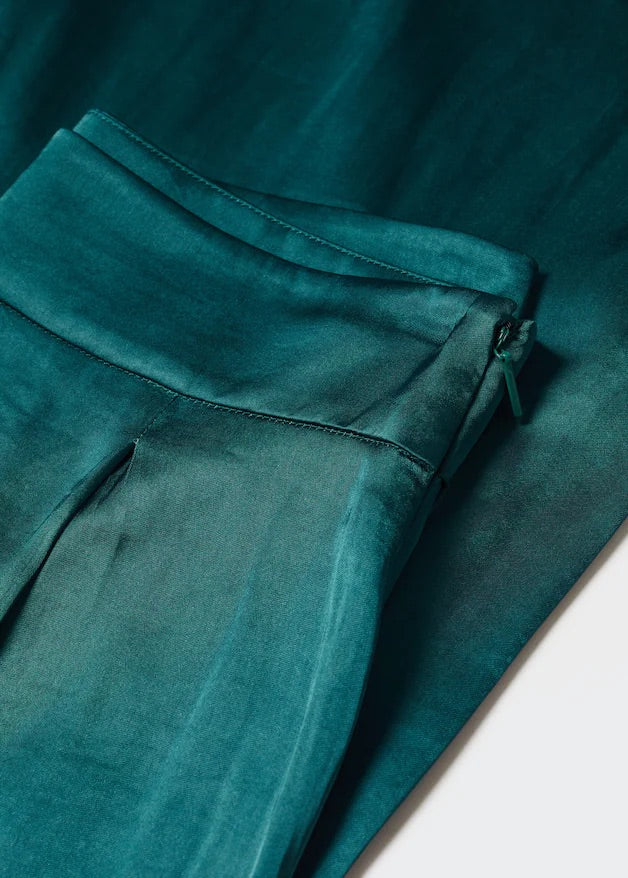 Satin wideleg trousers