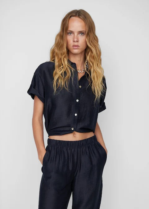 Satin lyocell pants