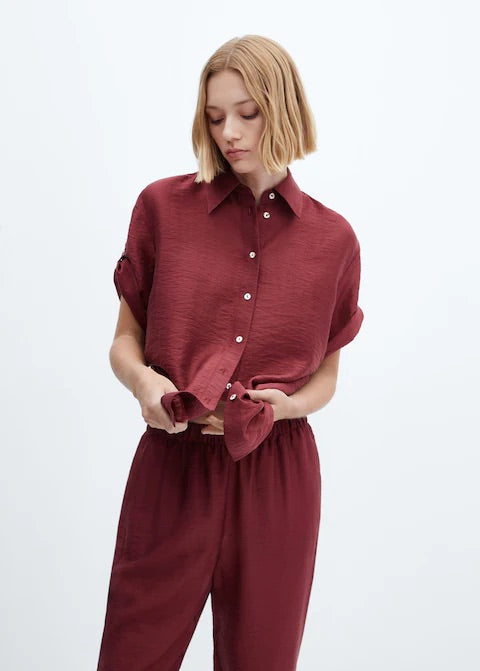 Satin lyocell pants