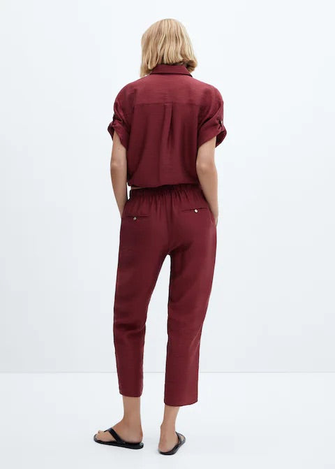 Satin lyocell pants