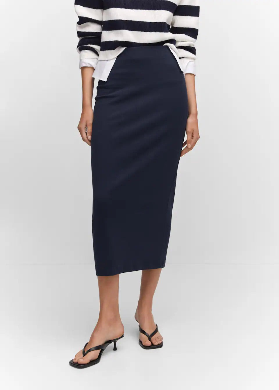 Knitted cotton skirt