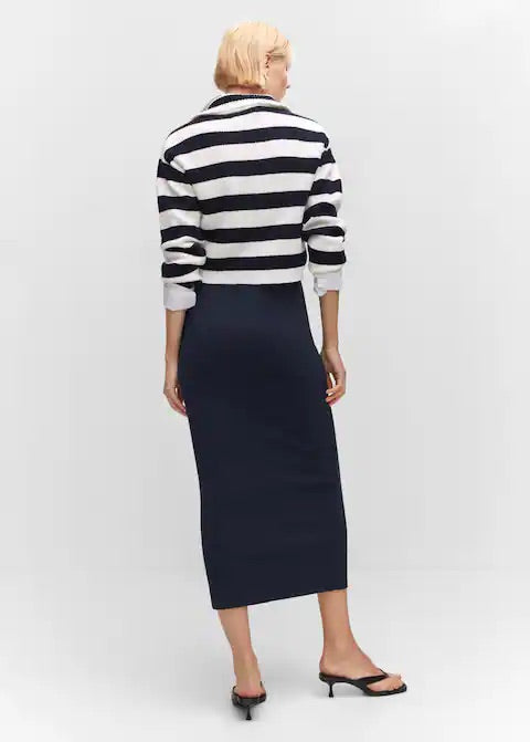 Knitted cotton skirt