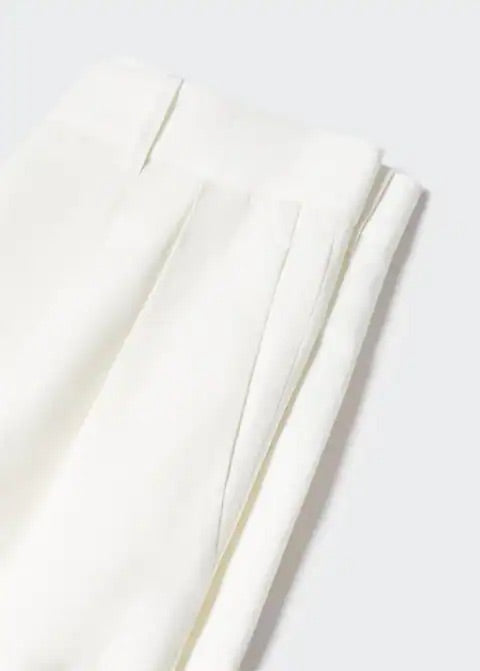 Wideleg pleated trousers