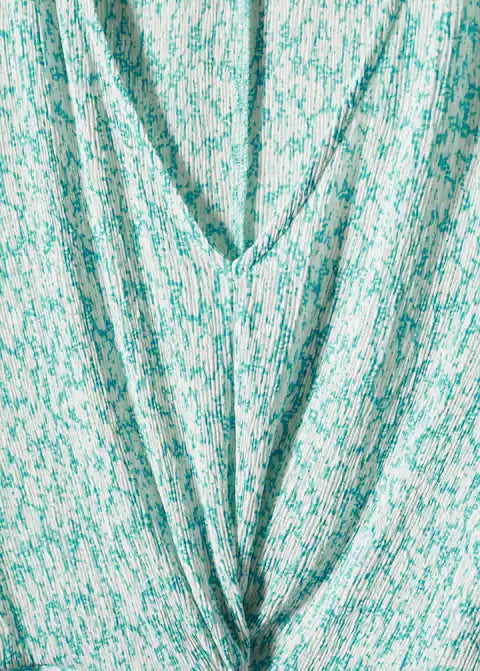 Textured blouse with knot detail