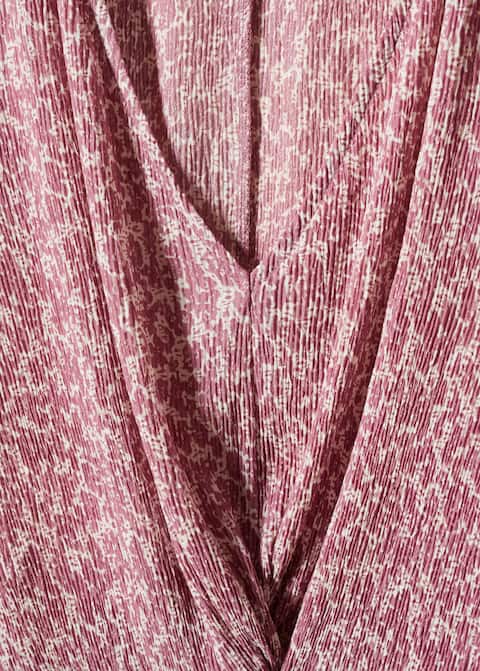 Textured blouse with knot detail