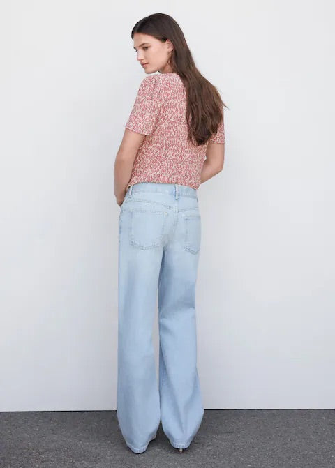 Textured blouse with knot detail