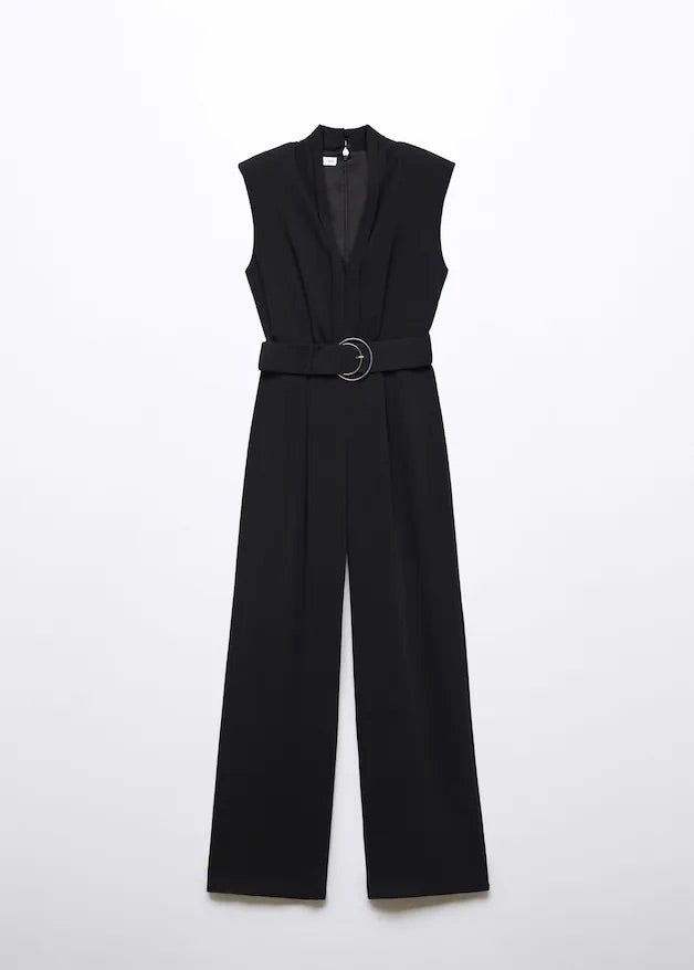 Belt long jumpsuit