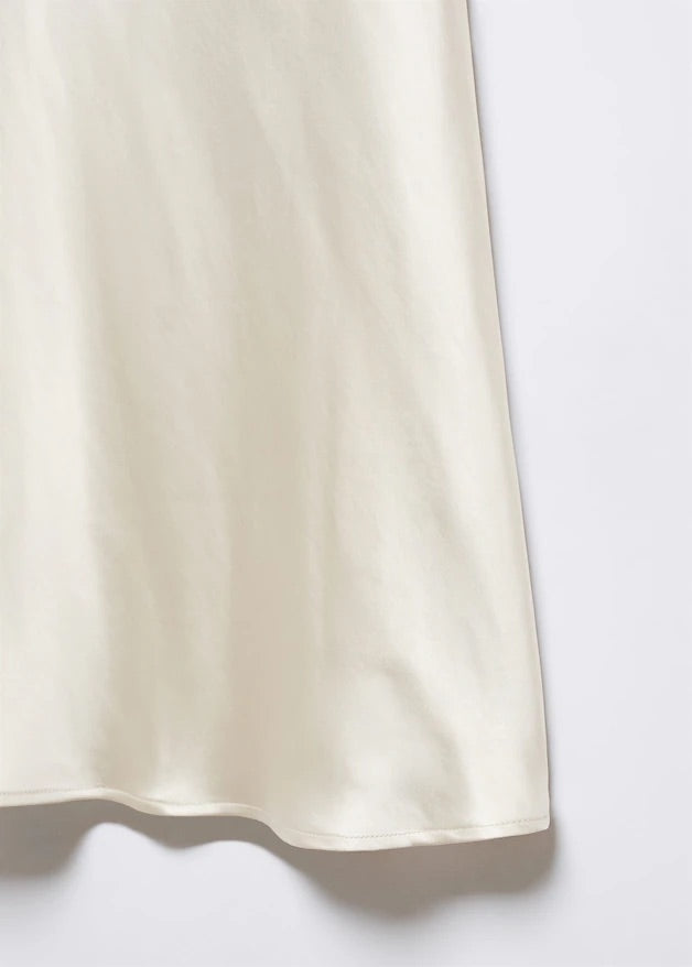 Midi satin skirt