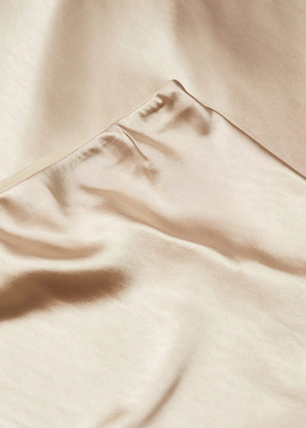 Midi satin skirt