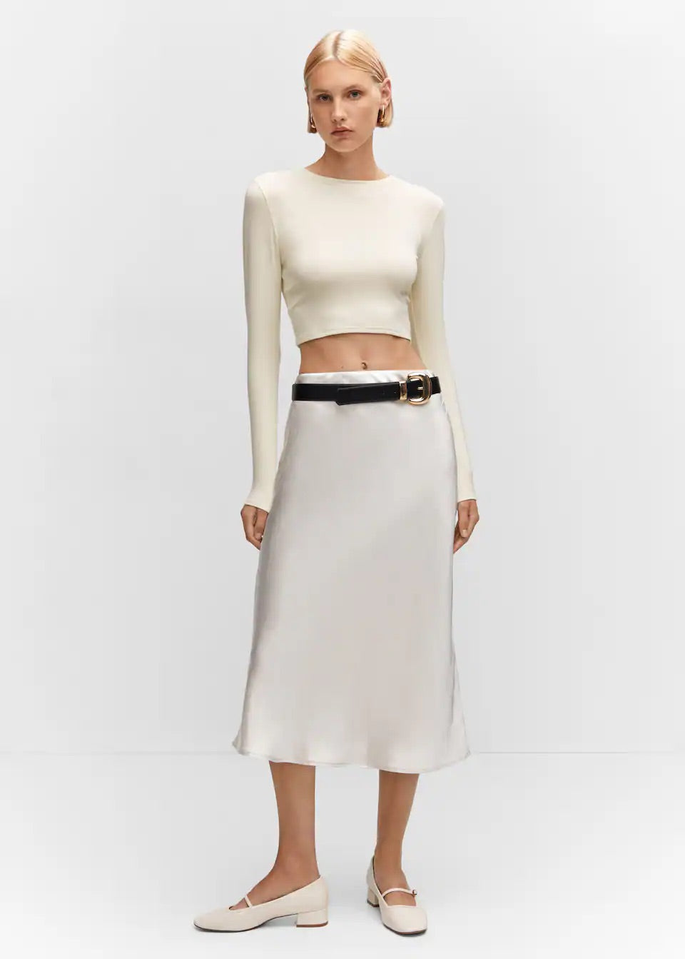 Cropped modal t-shirt